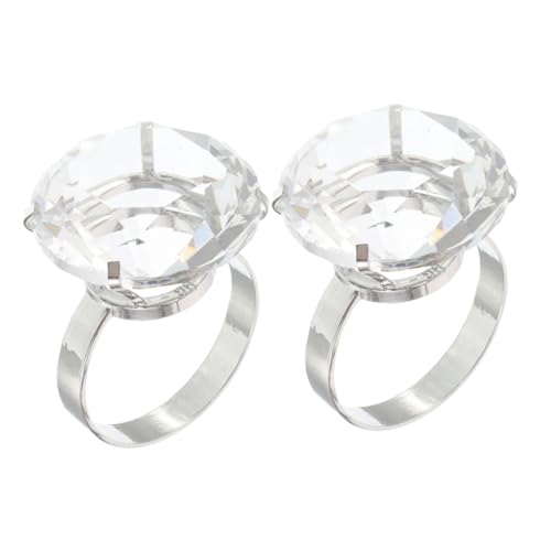 Garneck 2pcs Imitation Kristallringe Große Strassstein -verlobungsringe Hochzeit Schmuck Ring Braut Hochzeitsrequisiten Für Brautfingerschmuckzubehör Accessoires Garneck 2pcs Imitation Kristallringe Große Strassstein -verlobungsringe Hochzeit Schmuck Ring Braut Hochzeitsrequisiten Für Brautfingerschmuckzubehör Accessoires von Garneck