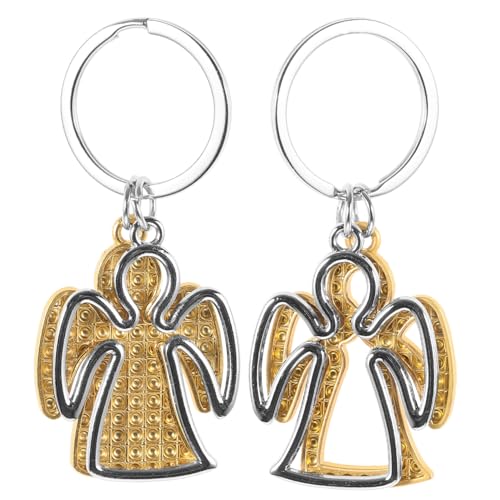 Garneck 2st Engel Schlüsselanhänger Kette Ring Plüsch Schlüsselanhänger-Ornament Für Frauen Schlüsselanhänger Tasche Schlüsselanhänger Ornament Engel-partygeschenke Zinklegierung von Garneck