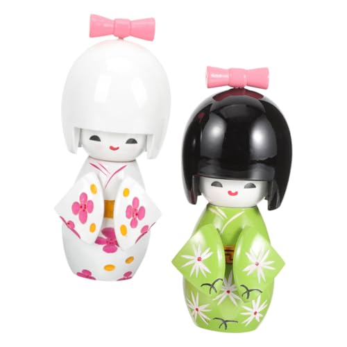 Garneck 2st Japanische Puppenornamente Geisha-Puppe Puppenbaby DIY-puppenhaus-bausatz Meerjungfrau Marionette Babypuppenkleidung Kimono Prinzessin Figur Statue Holz von Garneck
