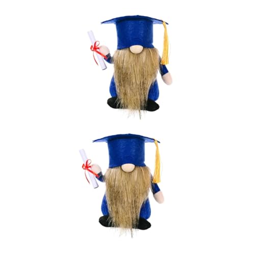 Garneck 2stücke Graduierung Gnom Ornament Faceless Doll Dekoration Für Abschlussfeiern Heimdeko Und Zur Feier des Schulabschlusses von Garneck