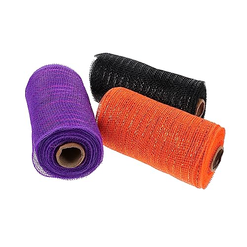 Garneck 3 Rollen Mesh Band für Halloween Dekorationen Metallfolie Polyester Vielseitiges und Blumenverpackungsband Diy Bastelmaterial für Kränze und Partydeko Garneck 3 Rollen Mesh Band für Halloween Dekorationen Metallfolie Polyester Vielseitiges und Blumenverpackungsband Diy Bastelmaterial für Kränze und Partydeko von Garneck