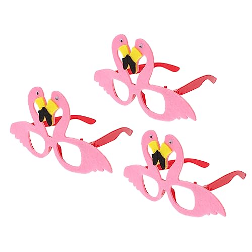 Garneck 3 Sätze Hawaiianische Flamingo-brille Lustige Witzige Party Brillen Strand Flamingo-figur Flamingo-brille Für Plastik Rosa 3 Stück * 3 von Garneck
