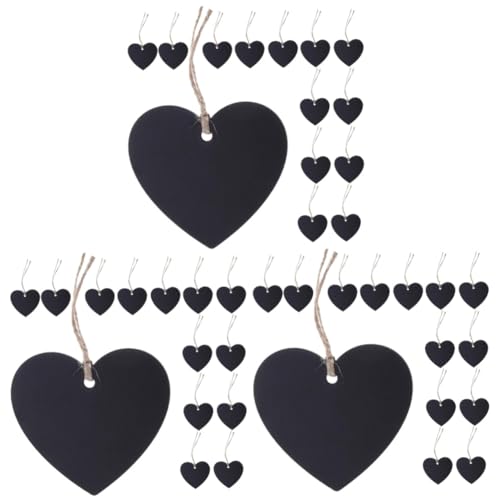 Garneck 3 Sätze Unlackierte Holz Herzen Etiketten Für Diy Dekoration Display Tags Bastelprojekte Für Schmuck Und Karten 40 Stück * 3 von Garneck