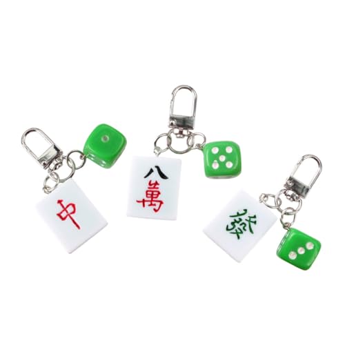 Garneck 3 Stück Mahjong Schlüsselanhänger aus Resin und Metall Kreative Süße Anhänger für Taschen Schlüssel Dekorative Glücksbringer für Mahjong Fans Langlebig und Modisch Garneck 3 Stück Mahjong Schlüsselanhänger aus Resin und Metall Kreative Süße Anhänger für Taschen Schlüssel Dekorative Glücksbringer für Mahjong Fans Langlebig und Modisch von Garneck