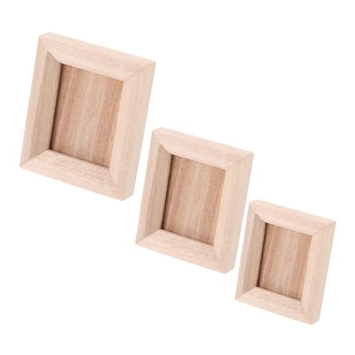 Garneck 3 Stück Mini -fotorahmen Ornamente Kreativer Mini -bilderrahmen Mini-hausdekor-Accessoire Puppenhaus Bilderrahmen Dekorativer Fotorahmen Mini-Dekoration Holz Light Brown Garneck 3 Stück Mini -fotorahmen Ornamente Kreativer Mini -bilderrahmen Mini-hausdekor-Accessoire Puppenhaus Bilderrahmen Dekorativer Fotorahmen Mini-Dekoration Holz Light Brown von Garneck