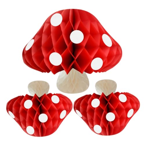 Garneck 3 Stück Ornament Hanging Decoration Pilzzimmer Pilz-partyzubehör Pilz Geburtstagsdeko Pilzförmige Ornamente Schlafzimmer Mit Pilzdekor Gastgeschenke Für Pilze Rot Papier Garneck 3 Stück Ornament Hanging Decoration Pilzzimmer Pilz-partyzubehör Pilz Geburtstagsdeko Pilzförmige Ornamente Schlafzimmer Mit Pilzdekor Gastgeschenke Für Pilze Rot Papier von Garneck