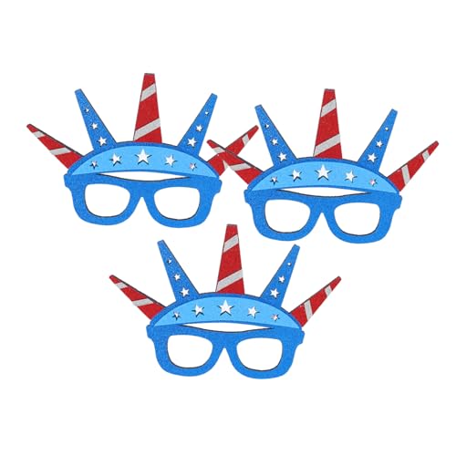 Garneck 3 Stück Patriotische Independence Day Sonnenbrille Komfortable Auffällige Partybrille für Erwachsene und Sichere Passform für Feiern und Themenpartys von Garneck