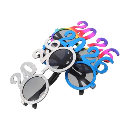 Garneck 3 Stück Teiliges Happy Year Brille mit Runden Gläsern Leichtes Partyaccessoire für Silvester und Weihnachtsfeier Lustige Fotorequisiten für Neujahrsfest und Partyspaß Garneck 3 Stück Teiliges Happy Year Brille mit Runden Gläsern Leichtes Partyaccessoire für Silvester und Weihnachtsfeier Lustige Fotorequisiten für Neujahrsfest und Partyspaß von Garneck