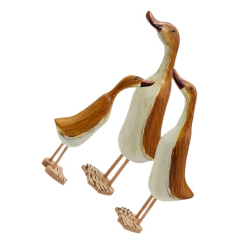 Garneck 3 Stück Teiliges Holzente Skulptur Handgefertigt Glatte Oberfläche Dekorative Holzfigur für Büro Tischdekoration Garneck 3 Stück Teiliges Holzente Skulptur Handgefertigt Glatte Oberfläche Dekorative Holzfigur für Büro Tischdekoration von Garneck