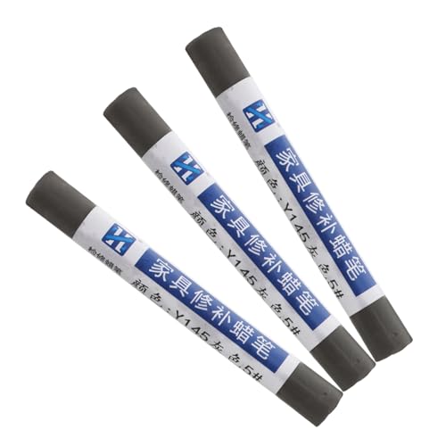 Garneck 3 Stücke Buntstifte Für Die Möbelreparatur Reparaturset Für Vinylböden Reparaturset Für Holzkratzer Möbelstifte Zum Ausbessern Spachtelmasse Für Schränke Holzkitt Light Grey Wachs von Garneck