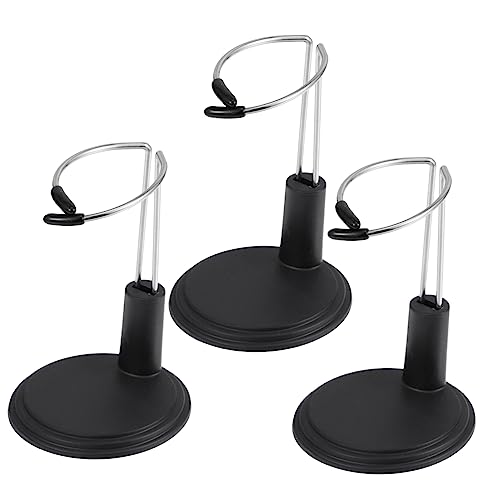 Garneck 3 Stücke Puppenständer Klammer halten Stützständer für Puppen Gestell Marionette Displayständer unterstützen Figurenhalter Display-Ständer Modellstand Plastik Black von Garneck