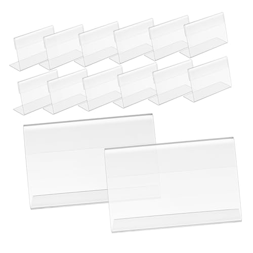 Garneck 30 Stück Schild für den Kartentisch tischkarten Tischschild-Displayhalter TABLE -NUMPER -HAUSE Lebensmitteletikettenhalter Hochzeitsschildhalter Acryl Transparent von Garneck