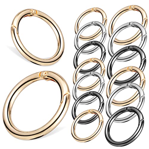Garneck 30 Stück Teiliges O Ring aus Metall Runde Karabinerhaken mit Federöffnung Rostfreie Tasche Schnappverschlüsse für Handtaschen Geldbörsen und Schlüsselanhänger Vielseitig und Garneck 30 Stück Teiliges O Ring aus Metall Runde Karabinerhaken mit Federöffnung Rostfreie Tasche Schnappverschlüsse für Handtaschen Geldbörsen und Schlüsselanhänger Vielseitig und von Garneck