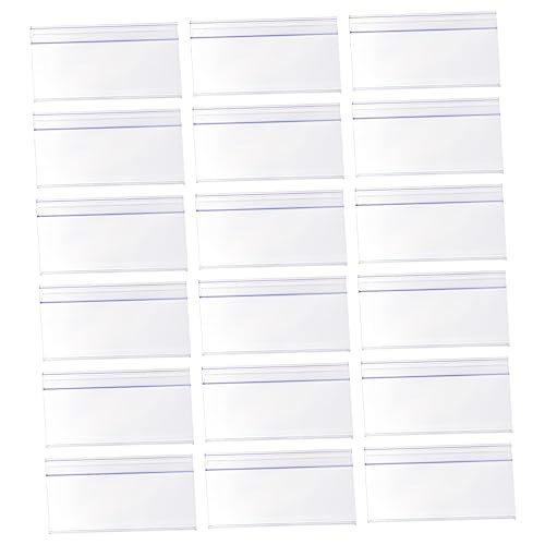 Garneck 30 Stück Transparente Preisschilder Etikettenhalter für Supermärkte Installieren Schützt Beschriftungen vor Stößen für Preisanzeige und Warenregale von Garneck