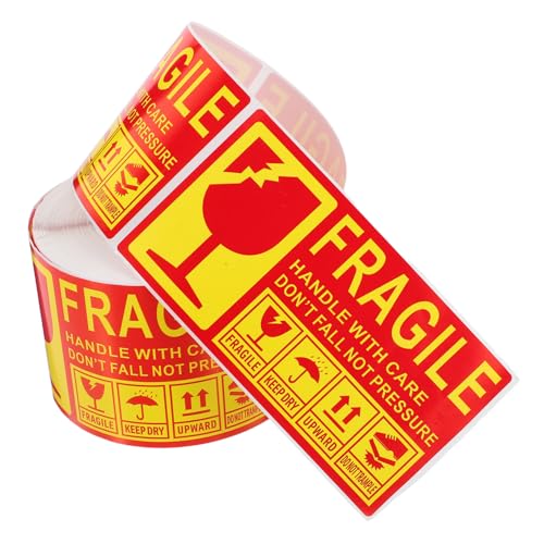 Garneck 300 Stück Fragile Logo-aufkleber Zerbrechliche Etikettenaufkleber Warnaufkleber Schifffahrtsbedarf Zerbrechliche Versandetiketten Zerbrechliche Klebeetiketten Kupferplatte Garneck 300 Stück Fragile Logo-aufkleber Zerbrechliche Etikettenaufkleber Warnaufkleber Schifffahrtsbedarf Zerbrechliche Versandetiketten Zerbrechliche Klebeetiketten Kupferplatte von Garneck