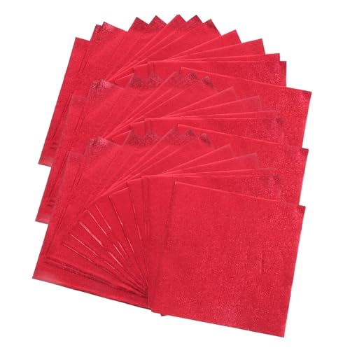Garneck 300St Schokoladenverpackungen Folienbonbons Nougat-Geschenkpapier Bonbonpapier aus Karamell verpackungsmaterial paketpapier Aufbewahrungsverpackungen für Kekse Geschenkpapiere rot von Garneck