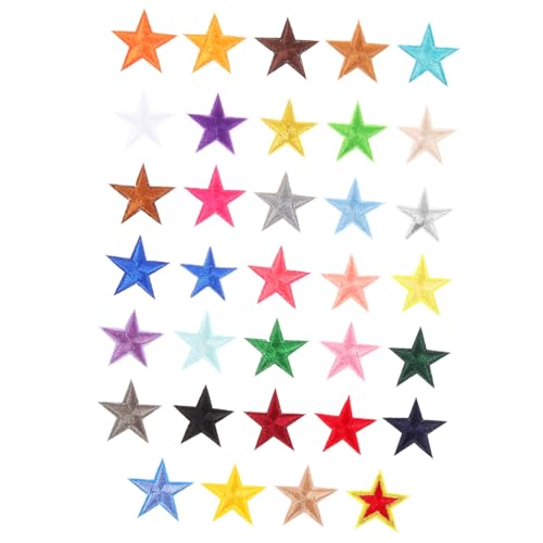 Garneck 35 Stück Teiliges Stern Bügelpatches Gestickte Applikationen für Kleidung Hüte und Schuhe Einfaches Aufbügeln für Kreative DIY Projekte Vielseitige Verwendung für Reparaturen und von Garneck