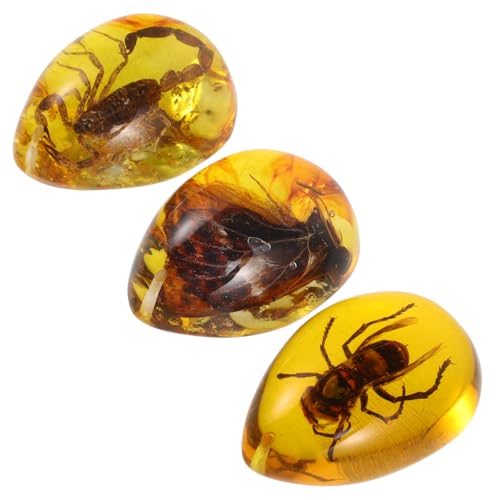 Garneck 3Stücke Teiliges Harz Bernstein Insektenexemplar Dekorative Anhänger für Kunsthandwerk Leicht und Tragbar Verarbeitung Einzigartiges Insekten Design Garneck 3Stücke Teiliges Harz Bernstein Insektenexemplar Dekorative Anhänger für Kunsthandwerk Leicht und Tragbar Verarbeitung Einzigartiges Insekten Design von Garneck