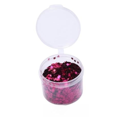 Garneck Nail Art Organizer Bastelbedarf - 3 Mm Stern-pailletten Glitzer Junggesellinnenabschieds-accessoire Für Hochzeits- Und Heimdekoration Rosy von Garneck