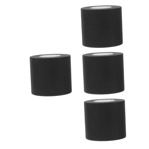 Garneck 4 Rollen Band mit hoher Hitze Pflicht im Freien Abdeckung Schwarz schwer Außenrohrisolierung Starkes Klebeband für hohe Beanspruchung Wärmeband Kabelband PVC Black von Garneck