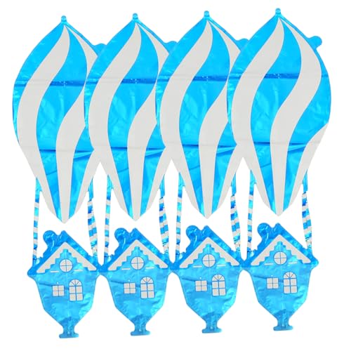 Garneck 4 Stück Heizballon Luftballons Heißluftballon-stütze Geburtstagsfeier Ballon Aufblasbarer Heißluftballon Partyzubehör Für Flugzeuge Heißluftballon Ballon Blue Aluminiumfolie von Garneck