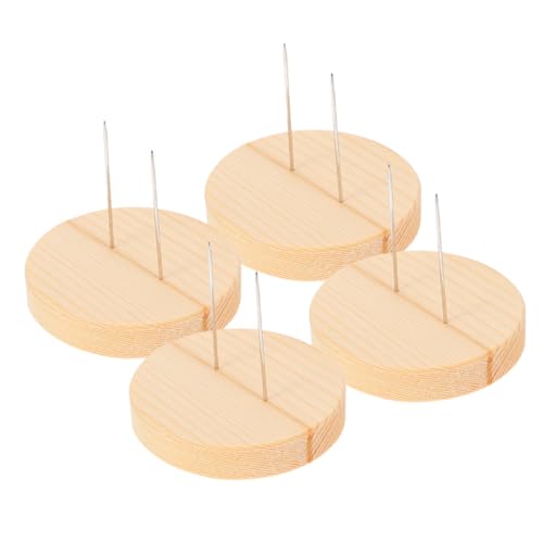Garneck 4 Stück Holz Puppenständer für Filzfiguren Dual Nadel Unterstützung Häkeldolls Präsentationsständer für Puppenliebhaber und Kreative DIY Projekte von Garneck