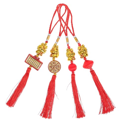 Garneck 4 Stück Lunar Year Dekoration Chinesische Drachen Anhänger für Pflanzen Bonsai Hängende Deko Rot Polyester Leicht Innen Außen Frühlingsfest Garneck 4 Stück Lunar Year Dekoration Chinesische Drachen Anhänger für Pflanzen Bonsai Hängende Deko Rot Polyester Leicht Innen Außen Frühlingsfest von Garneck