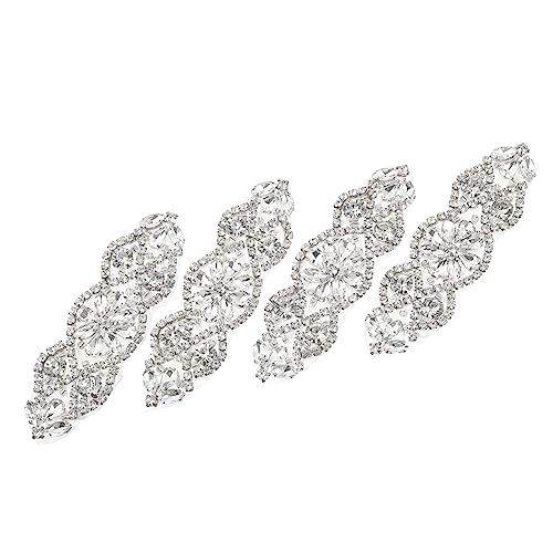 Garneck 4 Stück Strassapplikationen Kristall Patches Für Hochzeit Und DIY Dekoration - Silberne Borte Zum Aufnähen Für Kleider Und Kopfschmuck - Funkelnde Strass Applikationen Garneck 4 Stück Strassapplikationen Kristall Patches Für Hochzeit Und DIY Dekoration - Silberne Borte Zum Aufnähen Für Kleider Und Kopfschmuck - Funkelnde Strass Applikationen von Garneck