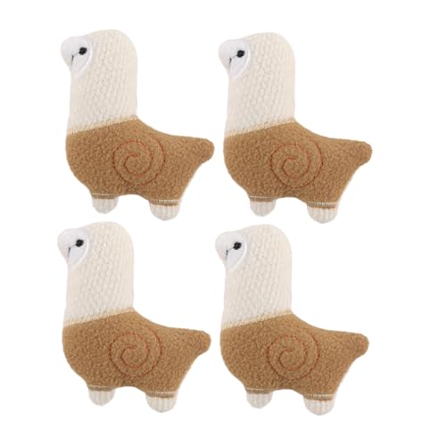 Garneck 4 Stück Teiliges Niedliche Alpaka Plüsch Applikationen zum Aufnähen Dekorative Tier Patches für Kleidung DIY Bastelzubehör Einfache Befestigung an Jacken Taschen Baumwollstoffen von Garneck