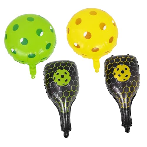 Garneck 4 Stück Teiliges Set Ballon Schlägerform Cartoon Folienballons für Sportpartys Geburtstagsfeiern Outdoor Feierlichkeiten Hohle Luftballons für Fan Events von Garneck