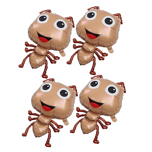 Garneck 4 Stück tierischer Ballon Tiere Ballon Tierballons Dekoration aus Folienballons bunt luftballons balloons aufblasbare Cartoon-Ballons Folienballons für Aluminiumfolie Brown von Garneck