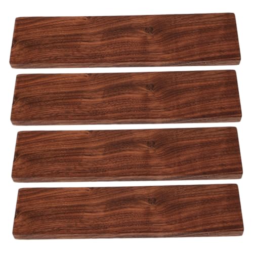 Garneck 4 Stücke Verdickter Holz Holzblöcke Zum Basteln Holzausschnitte Zum Basteln Holzplanke Holzbearbeitungsbrett Holzblock Unbehandeltes Holz Nussbaum Kaffee von Garneck