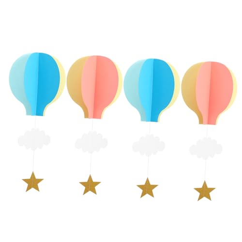 Garneck 40 Stk hängendes Wolkendekor Heißluftballon aus Papier für die Babyparty Kinderzimmerdekoration hochzeitsdeko weihnachtsdeko Wohnkultur Ornament Kinderwolkendekor von Garneck