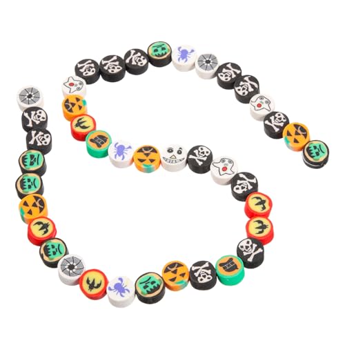 Garneck 40 Stück Teiliges Polymer Clay Beads Halloween Schmuckperlen Kürbis Totenkopf für DIY Armband Schmuckherstellung Kreative Bastelperlen Leicht und Langlebig Garneck 40 Stück Teiliges Polymer Clay Beads Halloween Schmuckperlen Kürbis Totenkopf für DIY Armband Schmuckherstellung Kreative Bastelperlen Leicht und Langlebig von Garneck