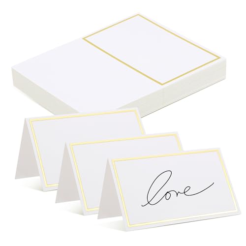 Garneck 40 Stück Tischkarten Platzkarten mit Goldfolie Rand Blanko Tisch Namenskarten für Hochzeit Party Bankett Stabile Papierqualität Beschreibbar für Reservierungen und Tischdekoration Garneck 40 Stück Tischkarten Platzkarten mit Goldfolie Rand Blanko Tisch Namenskarten für Hochzeit Party Bankett Stabile Papierqualität Beschreibbar für Reservierungen und Tischdekoration von Garneck