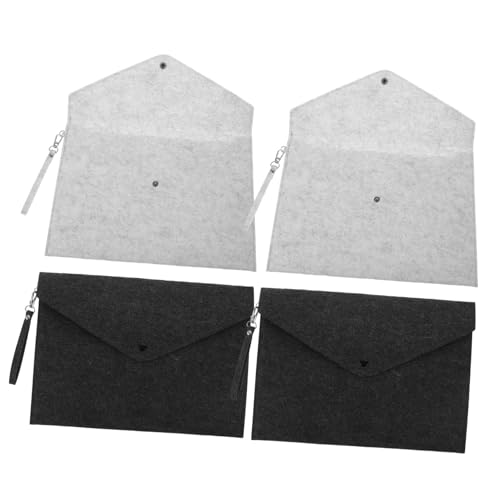 Garneck 4er Set Filz Dokumententasche A4 - Elegante Filzmappe Für Ihre Unterlagen - Ideal Für Büro Schule Und Unterwegs Schützt Ihre Dokumente Stilvoll Und Zuverlässig von Garneck