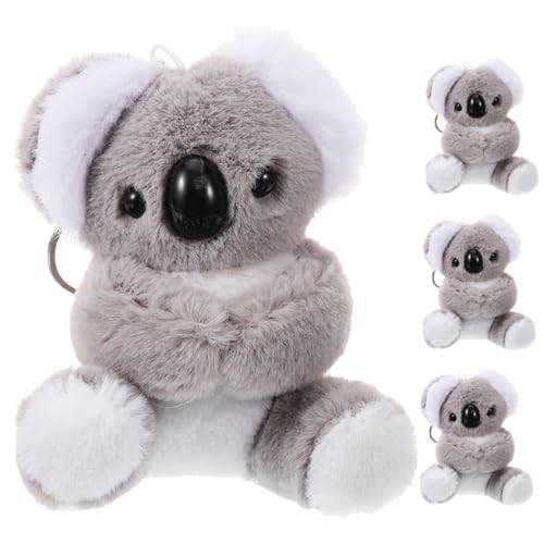 Garneck 4pcs Entzückende Graue Koala Plüsch Keychain Süße Bag Anhänger Weich Gefüllte Tierschlüsselrucksackdekoration Garneck 4pcs Entzückende Graue Koala Plüsch Keychain Süße Bag Anhänger Weich Gefüllte Tierschlüsselrucksackdekoration von Garneck