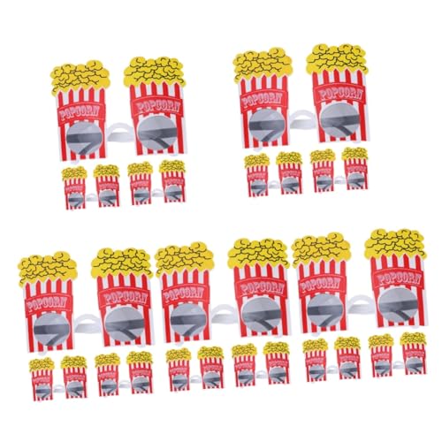 Garneck 5 Sätze Dekorative Partybrillen Im Popcorn Design Lustige Foto Requisiten Für Strandpartys Und Feiern Leicht Und Bequem 3 Stück * 5 von Garneck