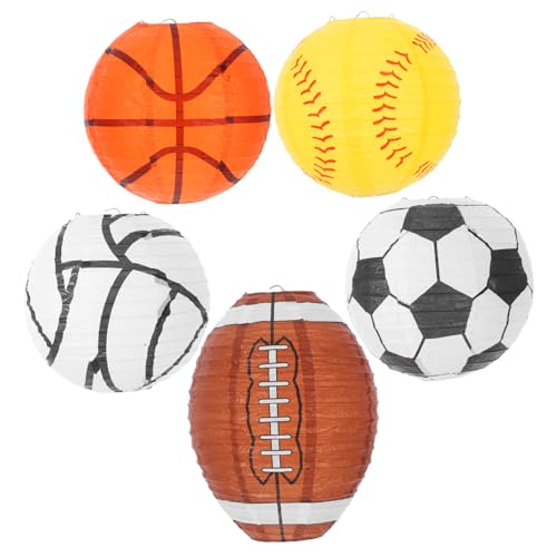Garneck 5 Stück Basketball-Fußball-Laternenanhänger Fußball-Papierlaterne Fußballdekorationen Dekorative Fußballlaternen Baseball-Laternen Party-Papierlaterne Eisen Garneck 5 Stück Basketball-Fußball-Laternenanhänger Fußball-Papierlaterne Fußballdekorationen Dekorative Fußballlaternen Baseball-Laternen Party-Papierlaterne Eisen von Garneck