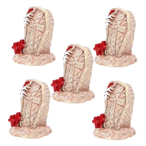 Garneck 5 Stück Teiliges Halloween Miniaturfiguren Resin Dekorationen mit Grabstein Kreuz und Weiteren Halloween Elementen für Kreative Tischdekoration und Mikrolandschaften Garneck 5 Stück Teiliges Halloween Miniaturfiguren Resin Dekorationen mit Grabstein Kreuz und Weiteren Halloween Elementen für Kreative Tischdekoration und Mikrolandschaften von Garneck