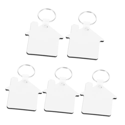 Garneck 5 Stück Teiliges Sublimations Schlüsselanhänger Rohlinge für DIY Handwerksprojekte Leichte und Langlebige Blanko Anhänger für Personalisierte und Dekoration von Garneck