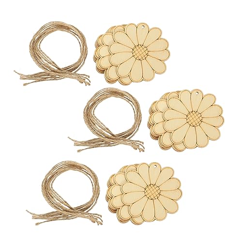Garneck 50 Sätze Unbearbeitete Holzscheiben zum Basteln Runde Naturholzplatten für DIY Handwerk Blanko Holzchips für Malerei Kreative Dekoration Geeignet für Heimprojekte von Garneck