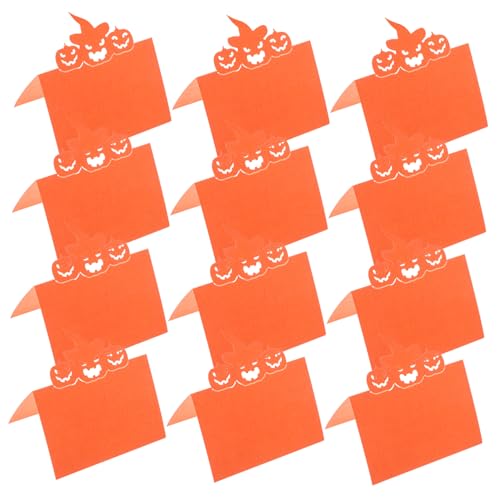 Garneck 50 Stück Halloween Kürbis Tischkarten zum Beschriften Faltbare Platzkarten aus Papier für Herbst Thanksgiving Party Tischdekoration Personalisierbare Sitzplatzmarkierer Garneck 50 Stück Halloween Kürbis Tischkarten zum Beschriften Faltbare Platzkarten aus Papier für Herbst Thanksgiving Party Tischdekoration Personalisierbare Sitzplatzmarkierer von Garneck