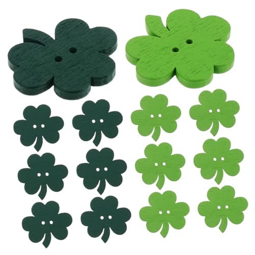 Garneck 50 Stück Holzknöpfe mit Kleeblatt Design Patrick's Day Bastelbedarf Langlebige Holzknöpfe für Diy Projekte und Festliche Dekorationen Garneck 50 Stück Holzknöpfe mit Kleeblatt Design Patrick's Day Bastelbedarf Langlebige Holzknöpfe für Diy Projekte und Festliche Dekorationen von Garneck