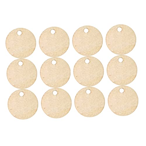 Garneck 50 Stück Runde Holzscheiben Unbehandelte Holzstücke mit Loch für Diy Bastelprojekte Scrapbooking Hochzeitsdekoration und Home Decor von Garneck