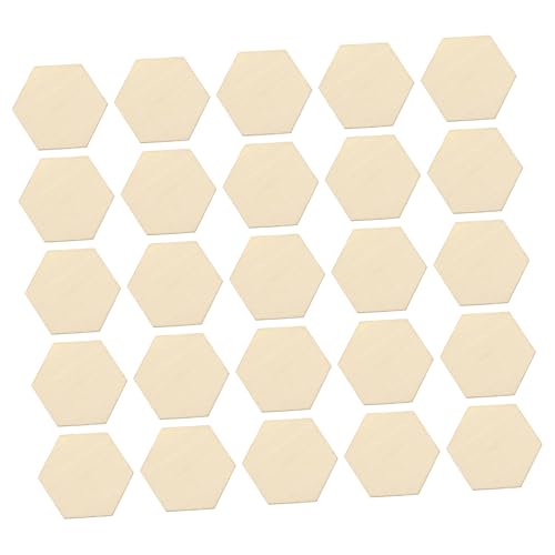 Garneck 50 Stück Sechseckige Holzstücke Pack Diy Bastelmaterial Hochwertigem Holz für Kreative Dekorationen zu Hochzeit Geburtstag und Weihnachten von Garneck