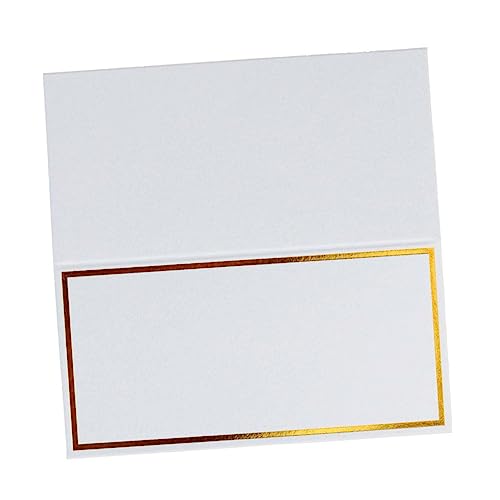 Garneck 50 Stück Tischkärtchen Weiß mit Goldrand Blanko Platzkarten aus Premium Papier DIY Namenskarten für Hochzeit Dekoration Bankett Party Sitzplatzkarten Garneck 50 Stück Tischkärtchen Weiß mit Goldrand Blanko Platzkarten aus Premium Papier DIY Namenskarten für Hochzeit Dekoration Bankett Party Sitzplatzkarten von Garneck