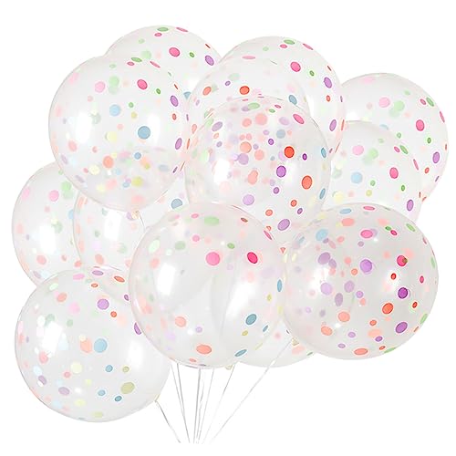 Garneck 50 Stück Transparente Punktballons Klare Luftballons Bunte Luftballons Weihnachtsdekorationen Transparente Luftballons Hochzeitsfeierdekorationen Geburtstagsdekoration von Garneck