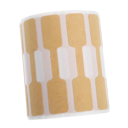 Garneck 500 Stück Praktische Etiketten für Ringe und Armbänder Handbeschriftung Khaki Etiketten Rolle von Garneck