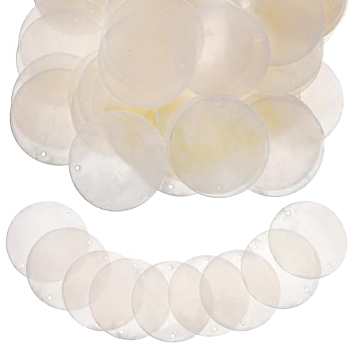 Garneck 50stücke Runde Natürliche Muschelscheiben Mit Löchern Für Diy Bastelprojekte Schmuckherstellung Und Windspiele Strapazierfähige Hängende Deko Garneck 50stücke Runde Natürliche Muschelscheiben Mit Löchern Für Diy Bastelprojekte Schmuckherstellung Und Windspiele Strapazierfähige Hängende Deko von Garneck